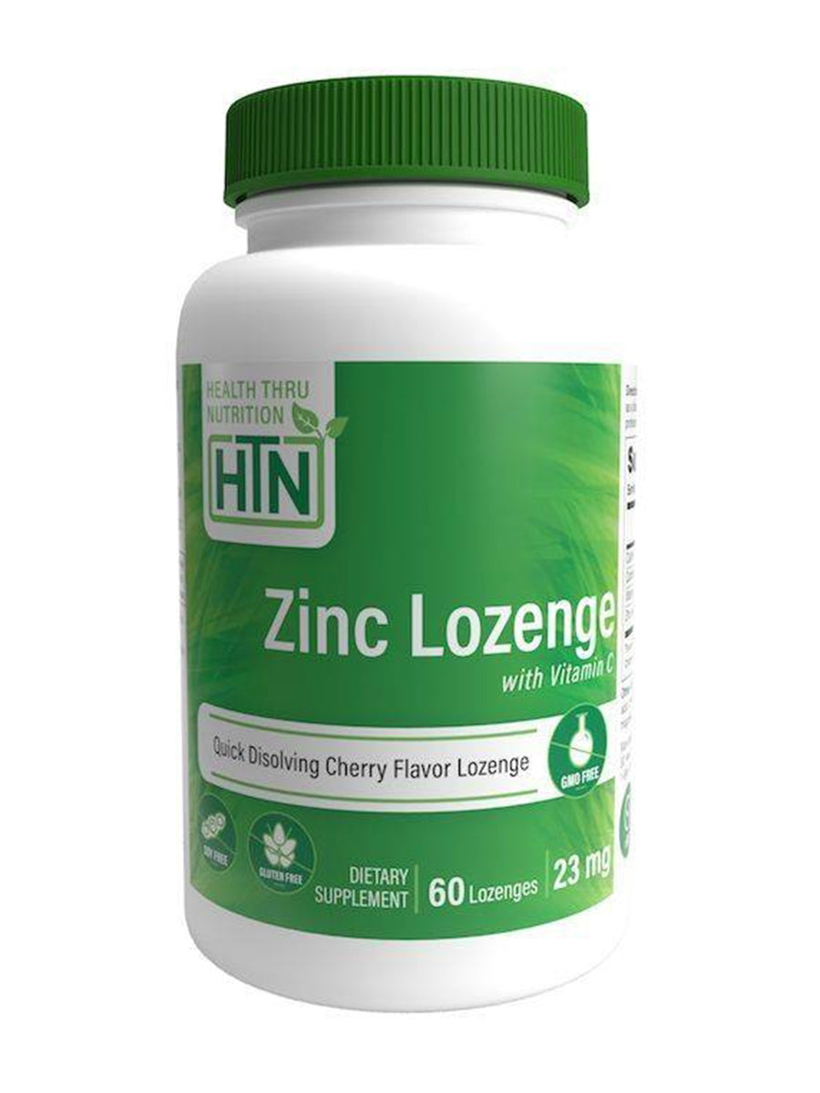 Health Thru Nutrition, Zinc Lozenge 23mg with Vitamin C Cherry Flavor, 60 Lozenges UPC 819193021002 | HiLife Vitamins